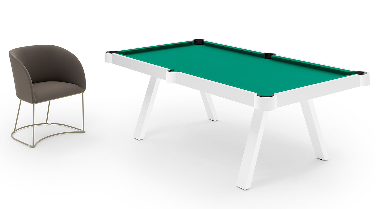 Wooden Pool & Dining Table Combo