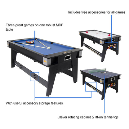 Strikeworth 6 foot Multi Games Table