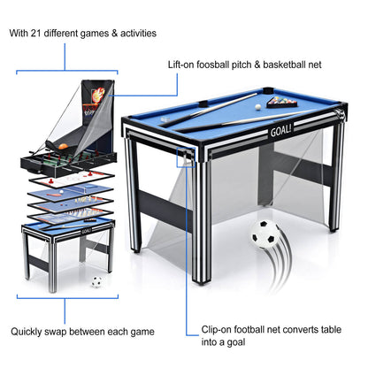 Tekscore Goal21-in1 4ft Multi Games Table