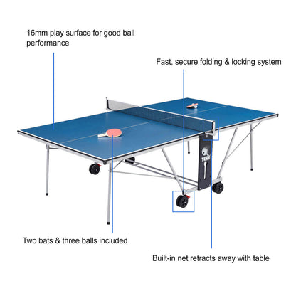 Tekscore Quickfold 16 Indoor Table Tennis