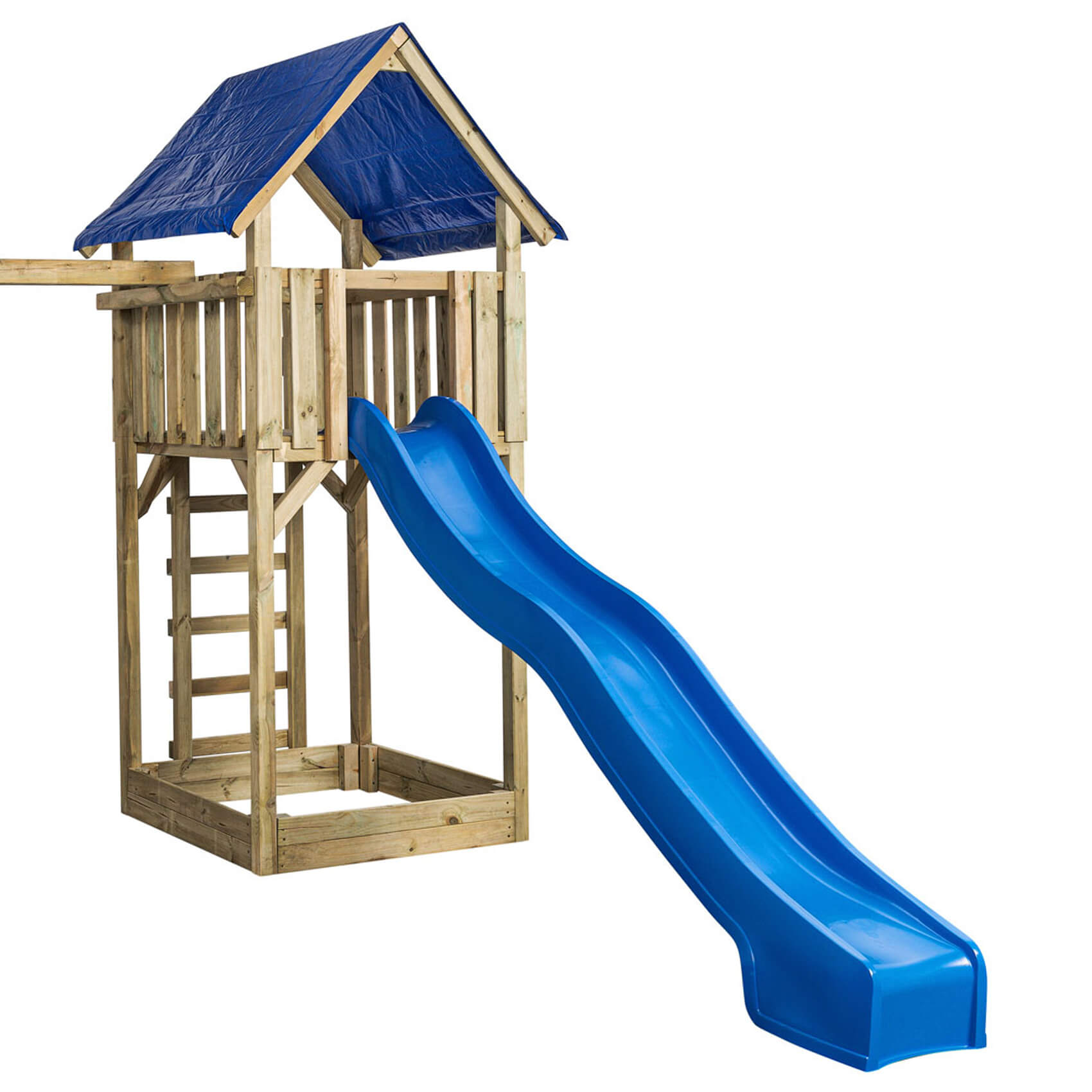 Wooden Climbing Frame Tower With Swing Set/ Slide
