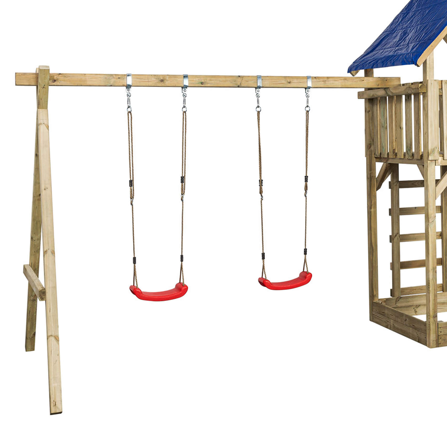 Wooden Climbing Frame Tower With Swing Set/ Slide