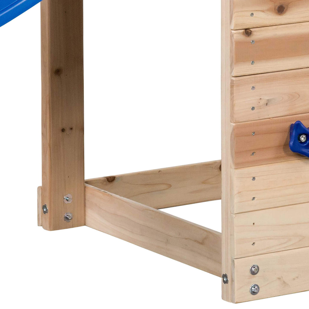 Wooden Climbing Frame Tower With Slide
