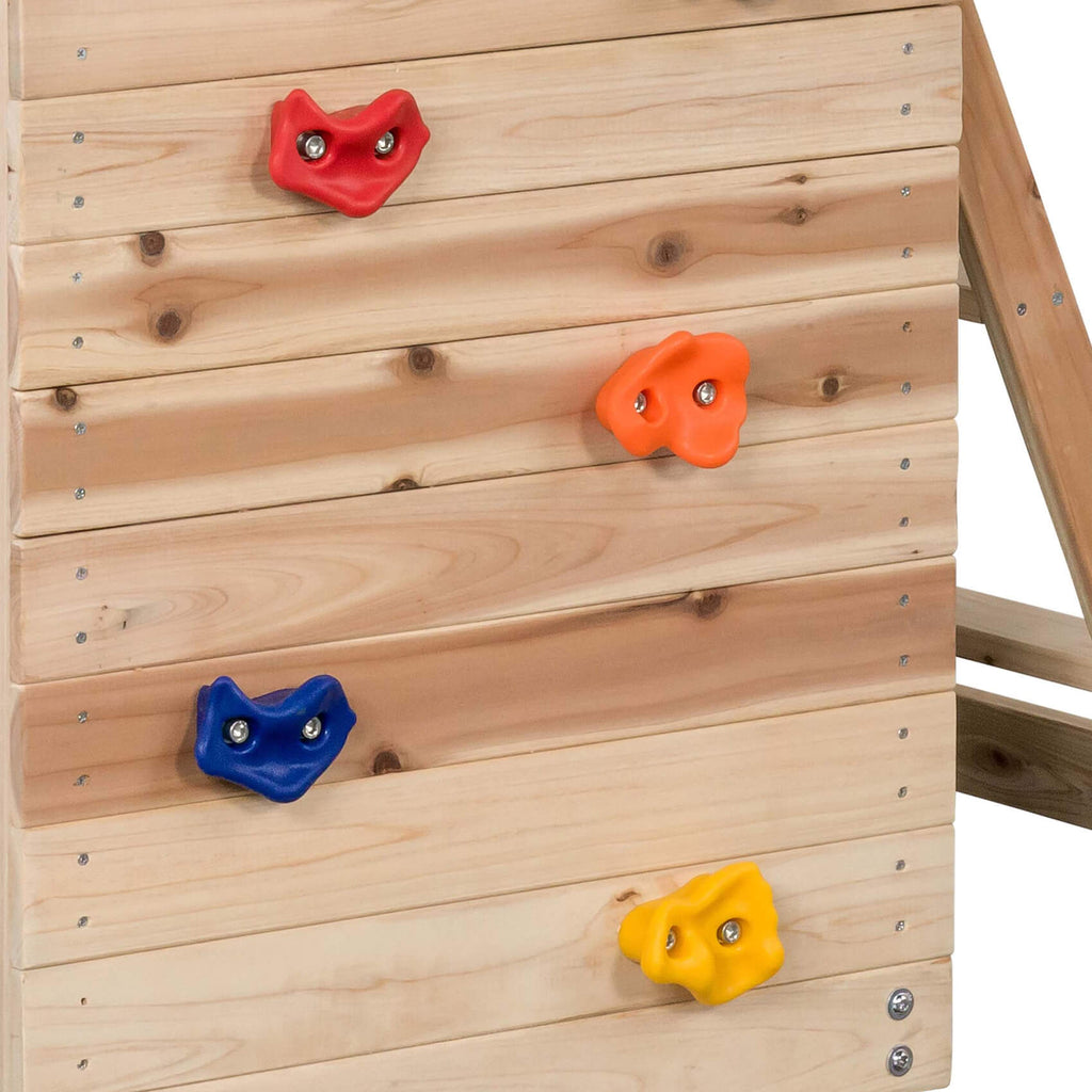 Wooden Climbing Frame Tower With Slide