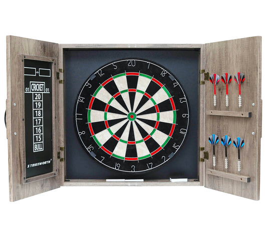 Strikeworth Premium Bristle Dartboard & Cabinet