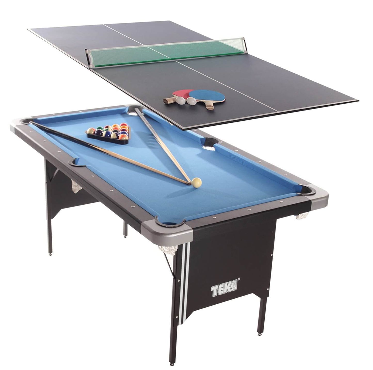 Takscore Folding Leg Pool Table & Table Tennis Top