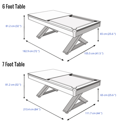 Pureline Kendo Pool Dining Table & Table Tennis Top - 6ft/7ft