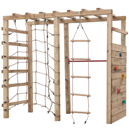 Bokito Multi Challenge Wooden Climbing Frame By Swing King