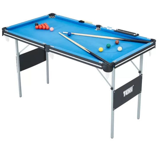 Tekscore Compact 4ft 6in Folding Leg Snooker/ Pool Table