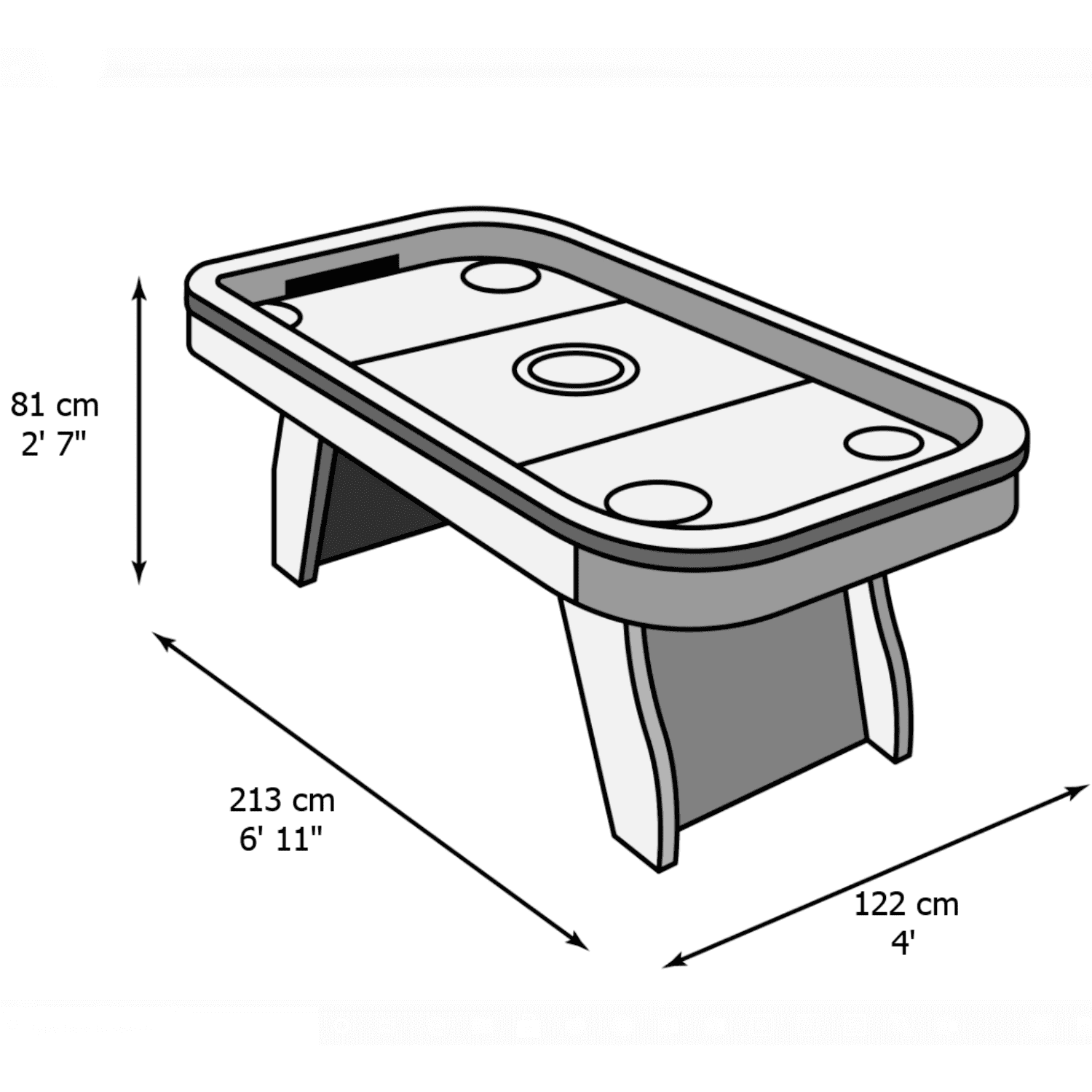 Sleek Air Hockey Table