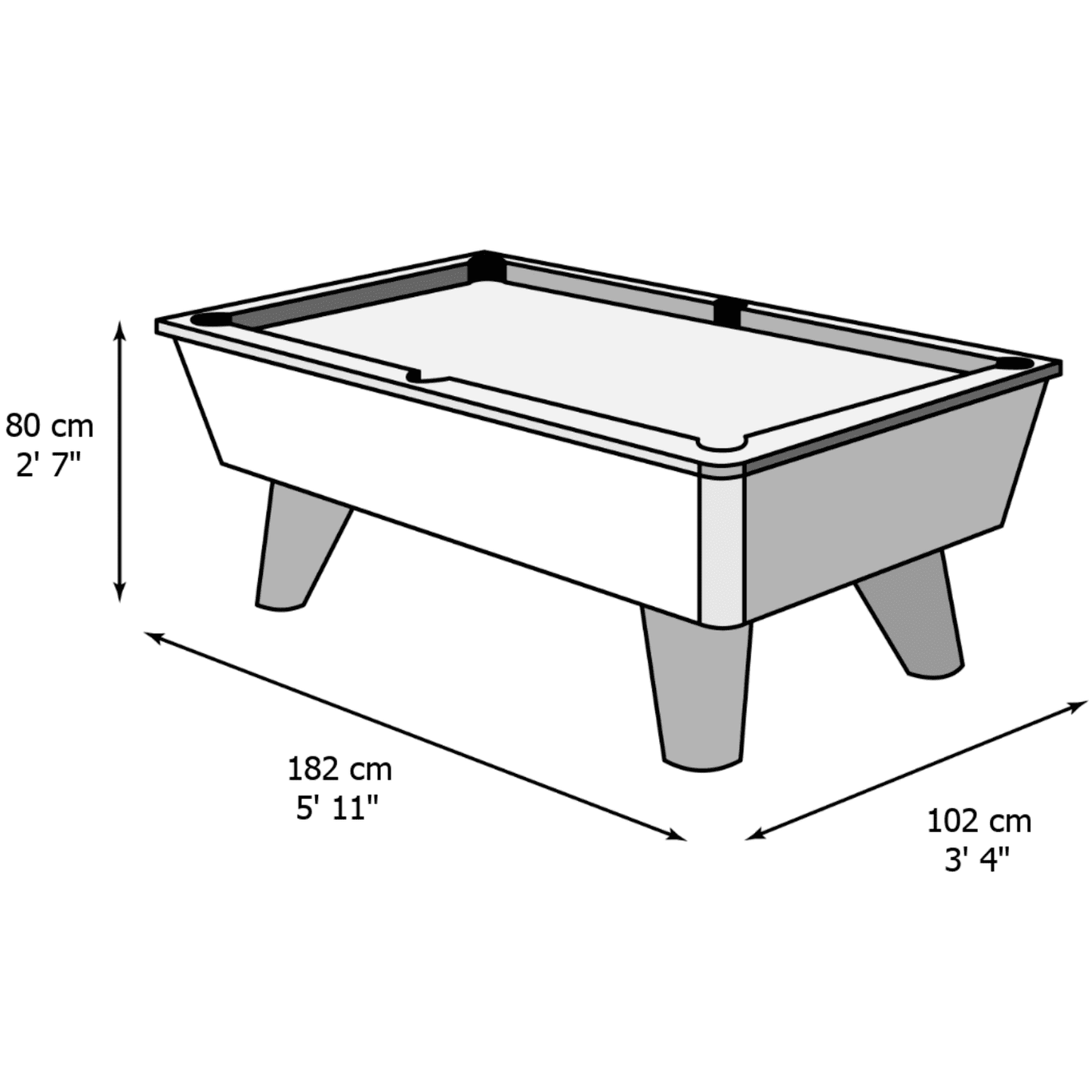 Strikeworth Lynx Pro Pool Table - 6ft/7ft